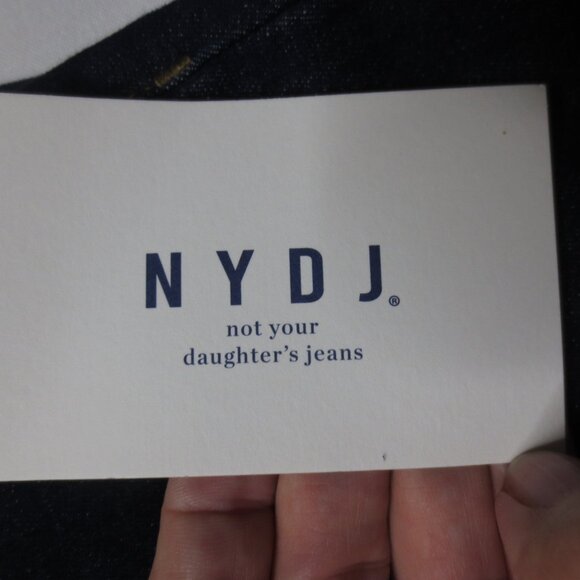 NWT NYDJ womens BLUE denim JEANS skinny DARK WASH high waist STRETCH size 16 - Picture 4 of 12